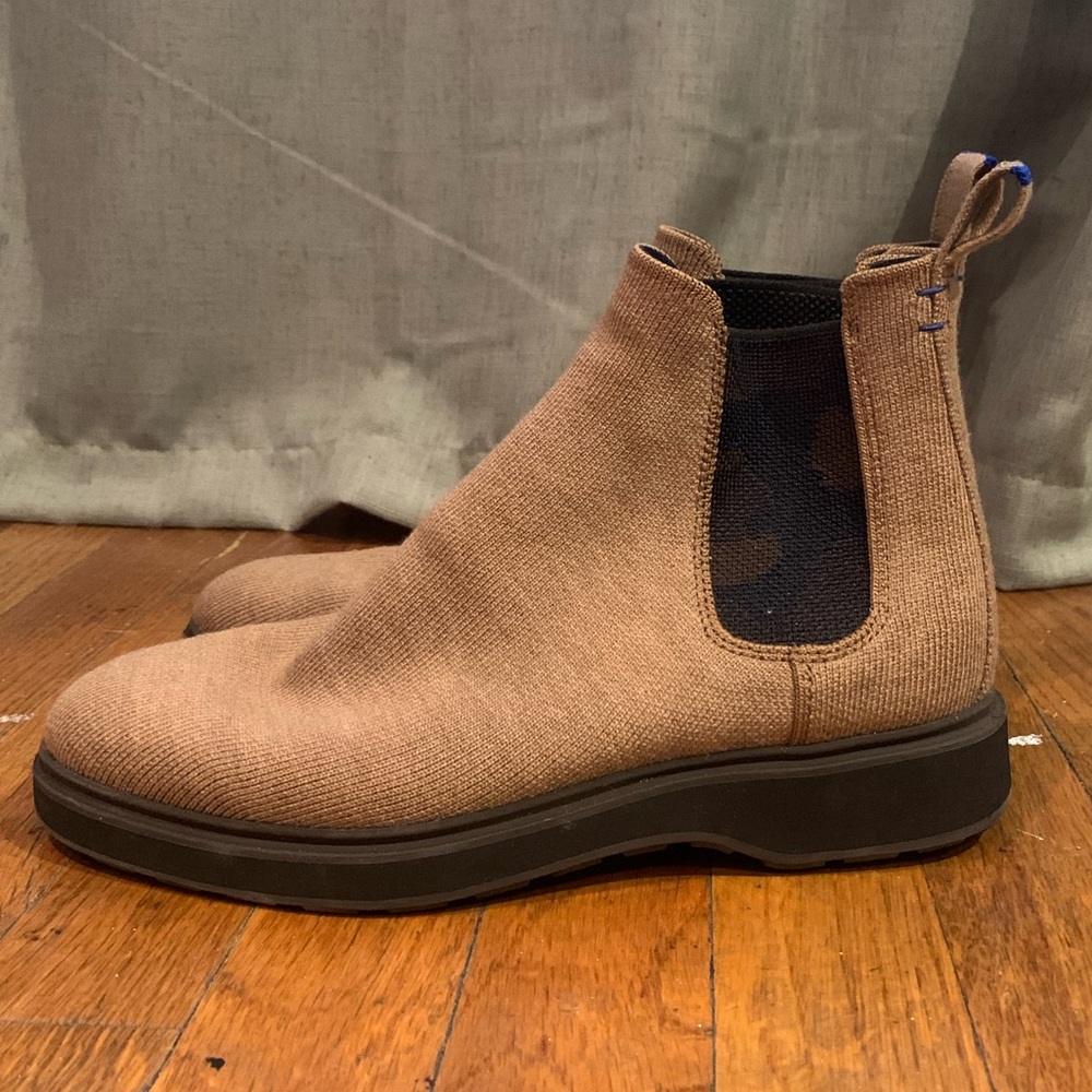 Rothy's Carmel Brown Merino Wool Ankle Boots Women's 8.5 - Unisex Boot. - Picture 2 of 4